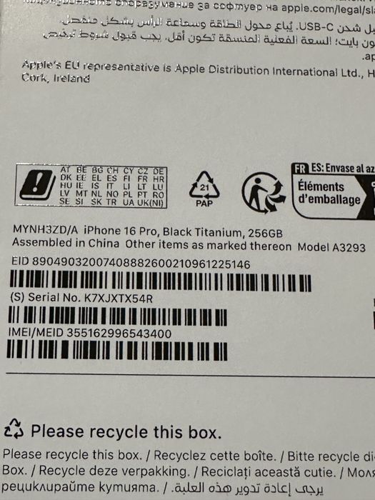 Iphone 16 Pro 256gb Black Titanium