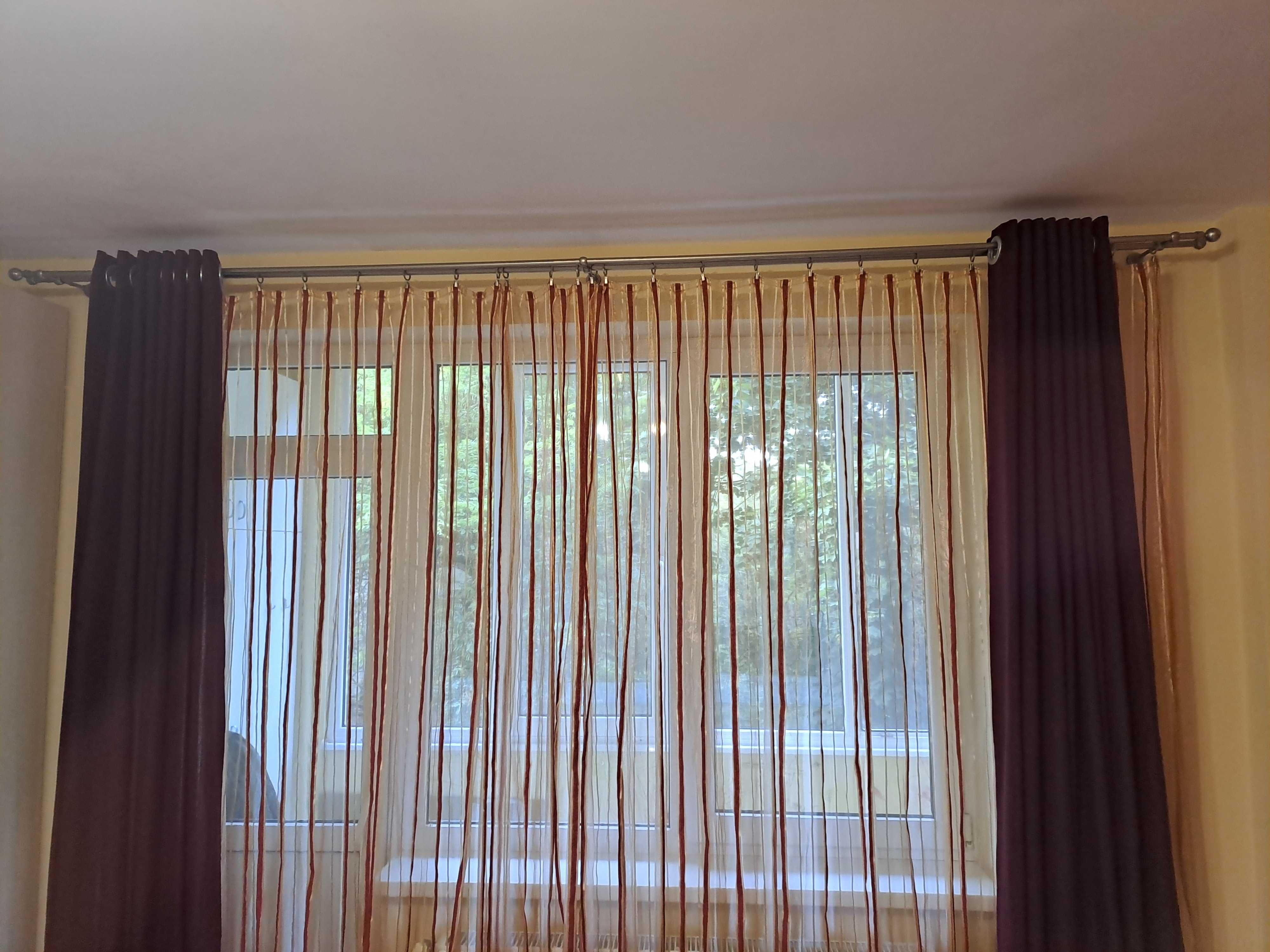 Vând Draperie metalica dubla cu perdele si draperii
