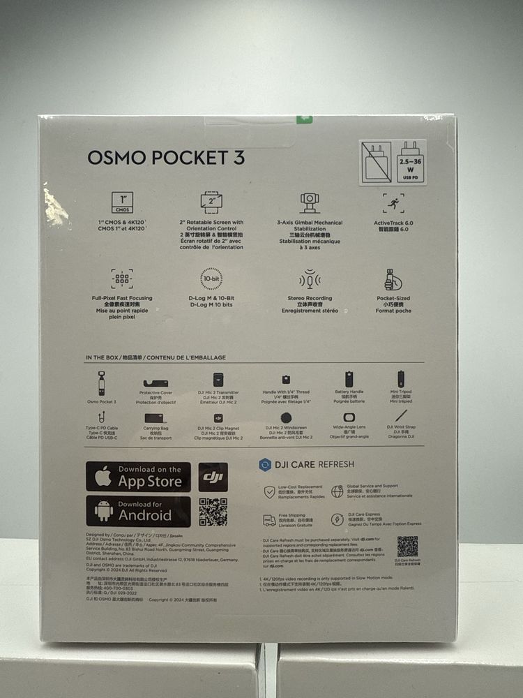 DJI Osmo Pocket 3 Creator Combo Cameră de Acțiune 4K Sigilat Garantie