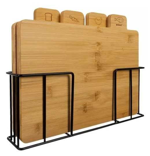 Комплект 4 броя бамбукови дъски - подарък за готвач
