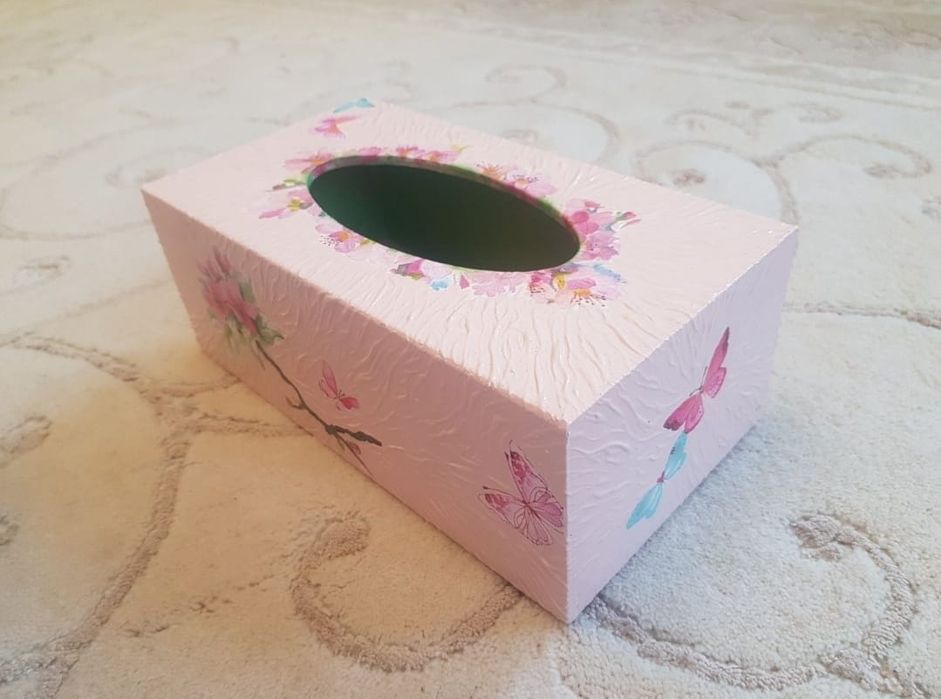 Cutie servetele hand made cadou pentru nasa