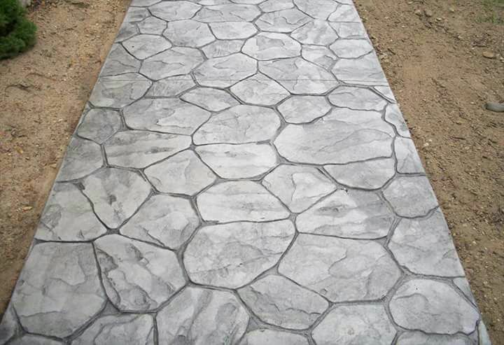 Pavare beton amprentat.