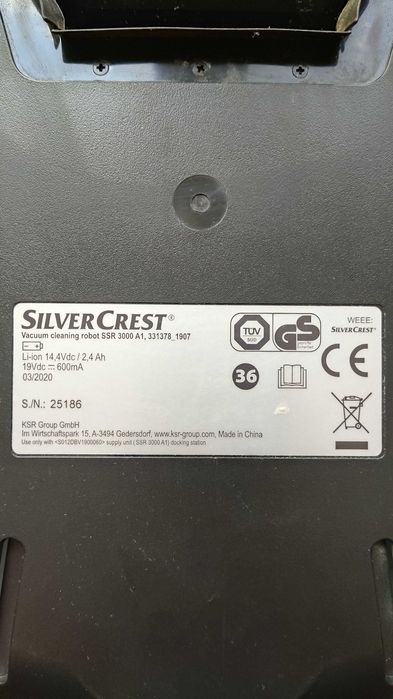 Прахосмукачка робот SilverCrest SSR 3000 A1
