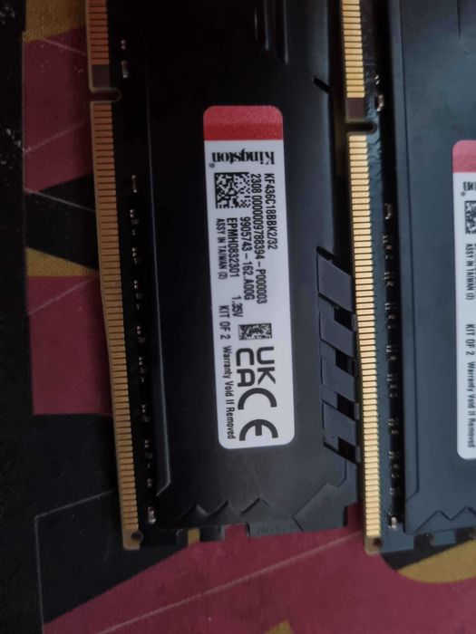 memorii ram kingston fury beast  ddr4  32gb ( 2x16gb ) 3600 MHZ CL 18