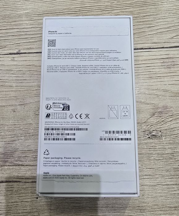 Iphone 17 Air, 256gb, Neverlocked, nou