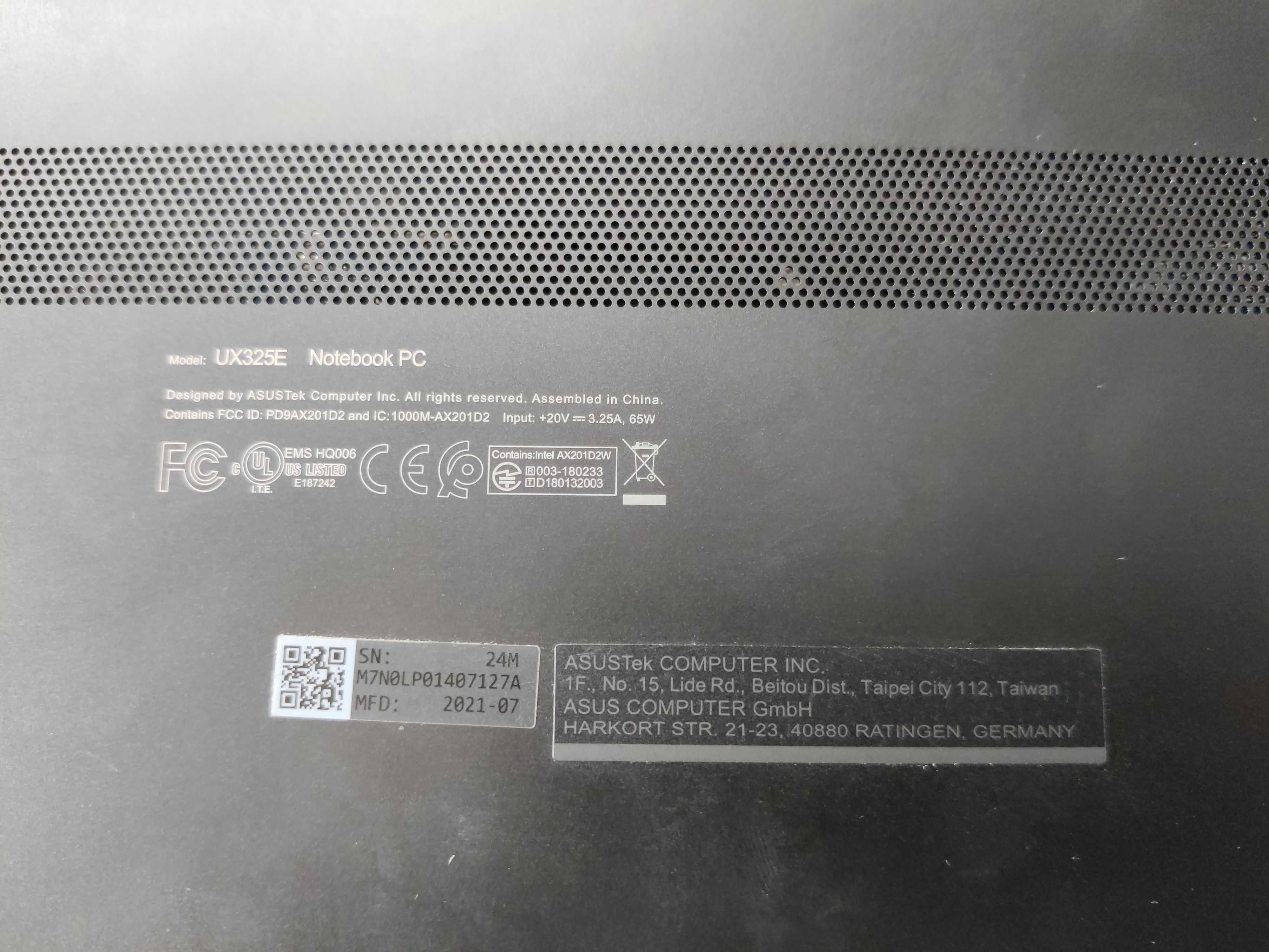 DEFECT - Asus Zenbook 13 OLED - UX325 i5-1135G7
