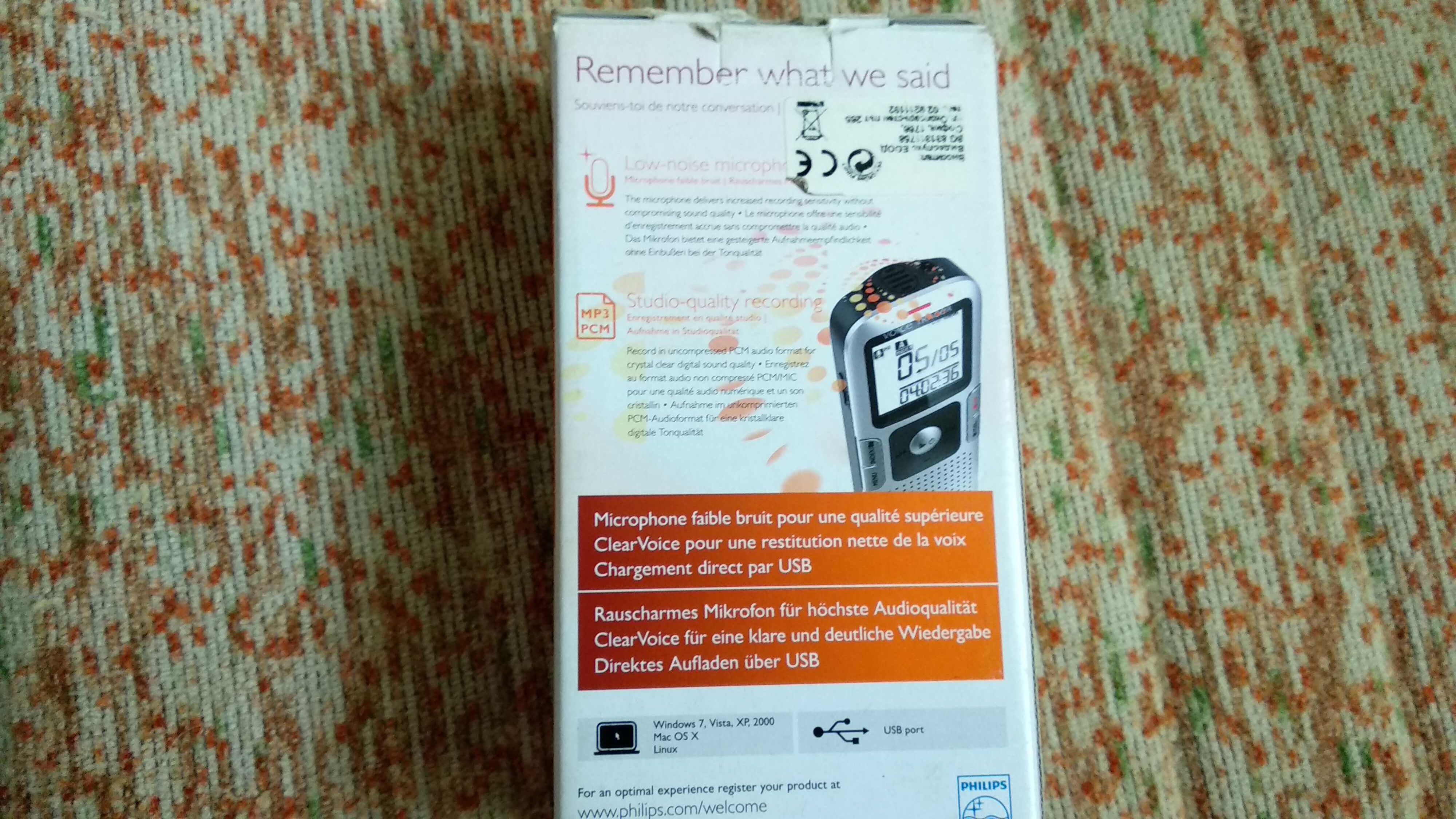Диктофон Philips Voice Tracer LFH0655