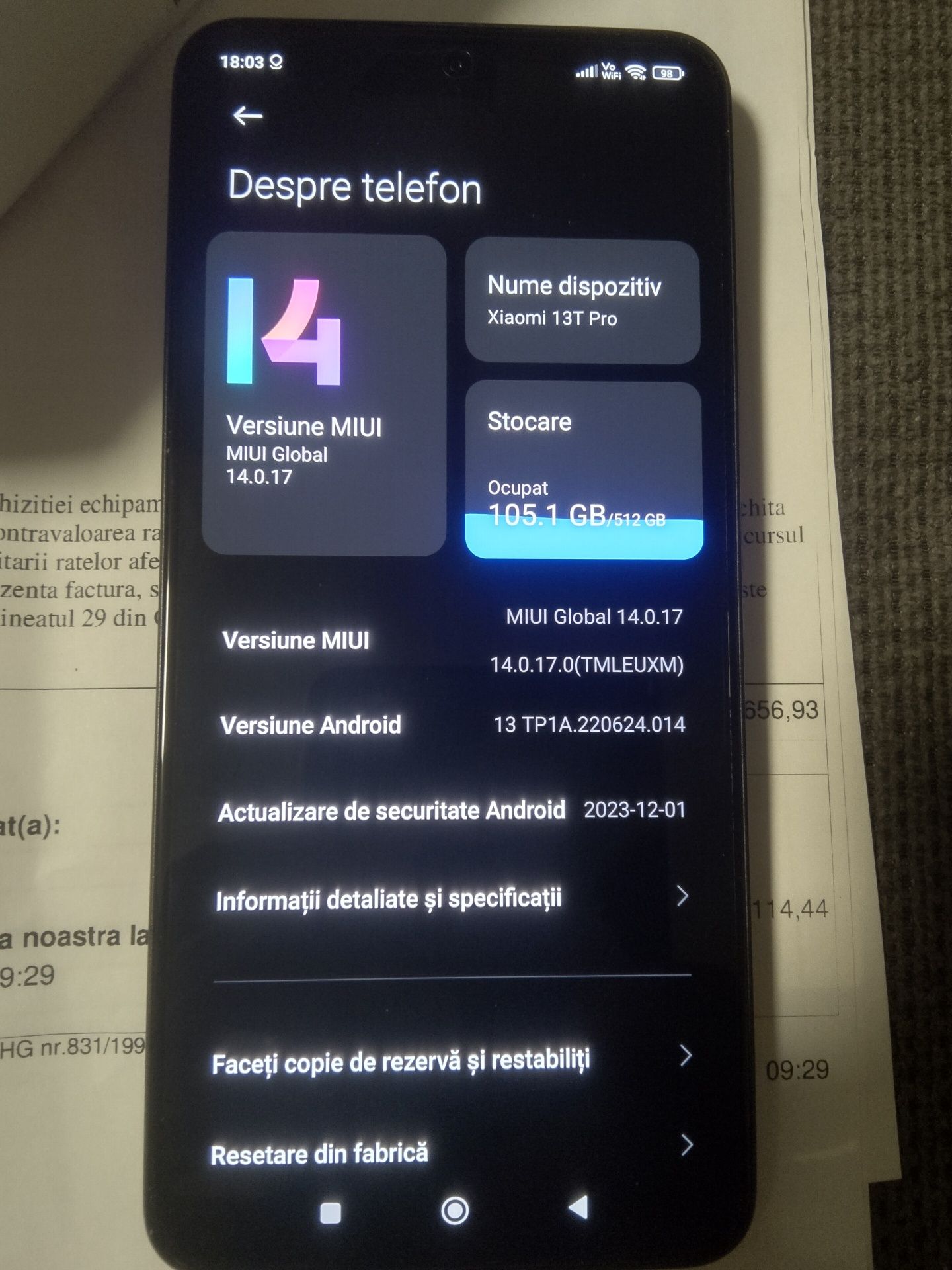 Vând/schimb Xiaomi 13t Pro 512/12 nou