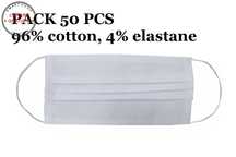 Pachet 50 bucati MASCA de protectie cu pliuri din Bumbac 96% si elastan 4% 2 Strat- livrare gratuita