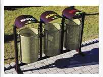Set 3 coșuri de reciclat de gunoi