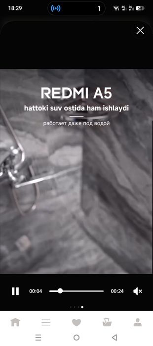 Redmi A5 4/128 GB holati yangi korobka ochilmagan imeyka oʻtgan