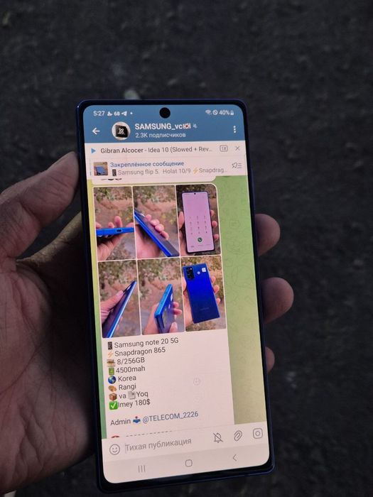 Samsung note 20 5G   garatya bor