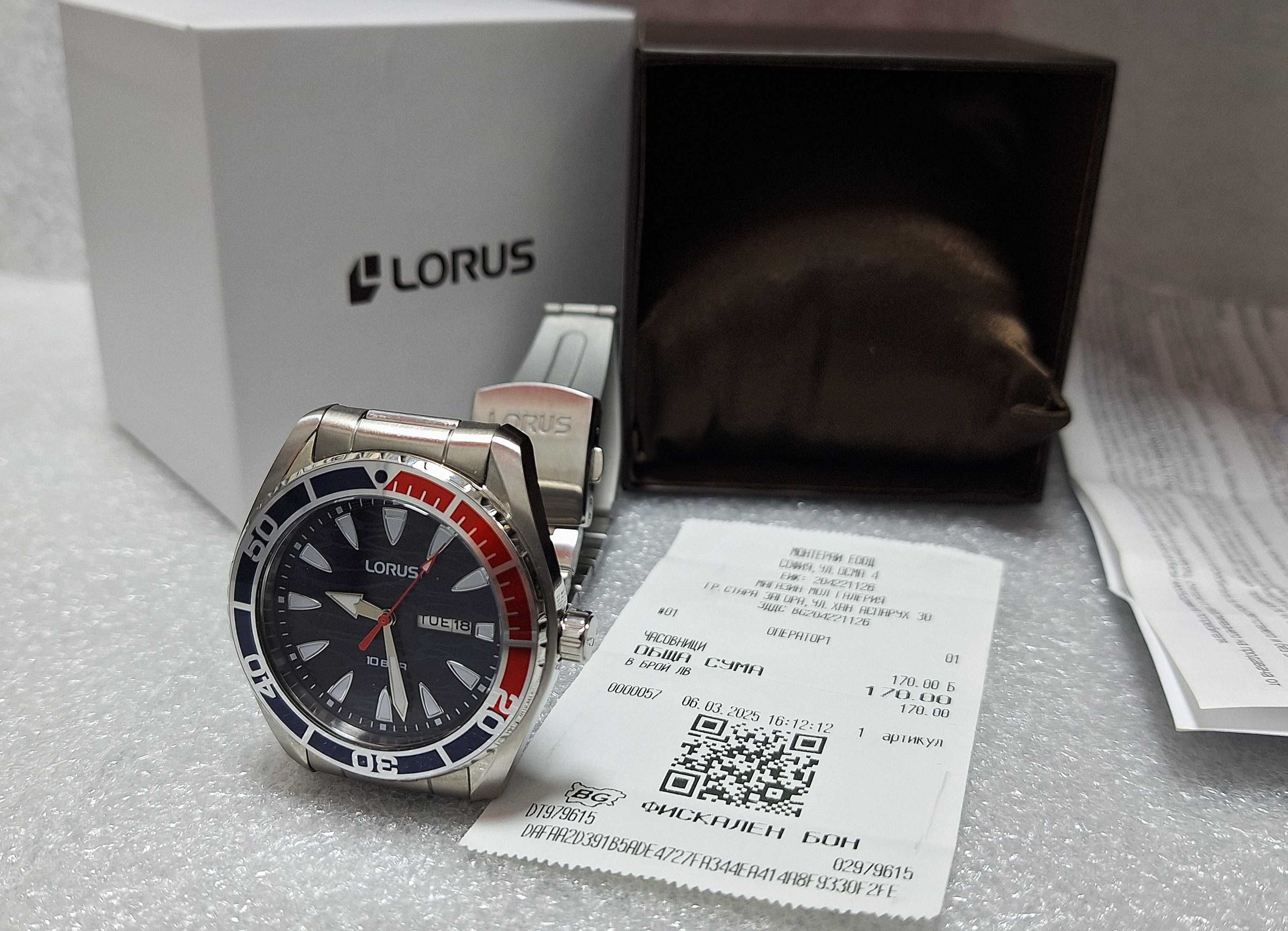 НОВ! с Гаранция! Мъжки Часовник Lorus RH383AX9 Seiko Watch Corporation