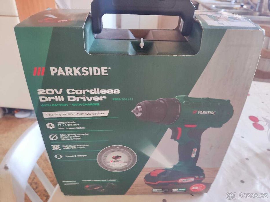 Parkside  20V- Masina de insurubat si gaurit cu incarcat si acumulator