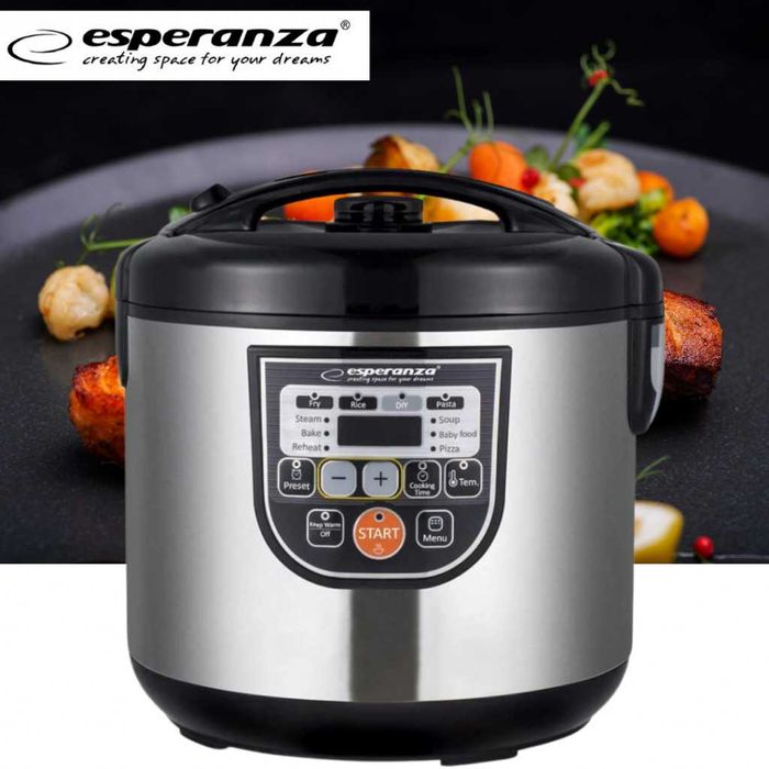 Мултикукър Esperanza, 860W, 5 литра, 11 Програми, 2 ГОДИНИ ГАРАНЦИЯ