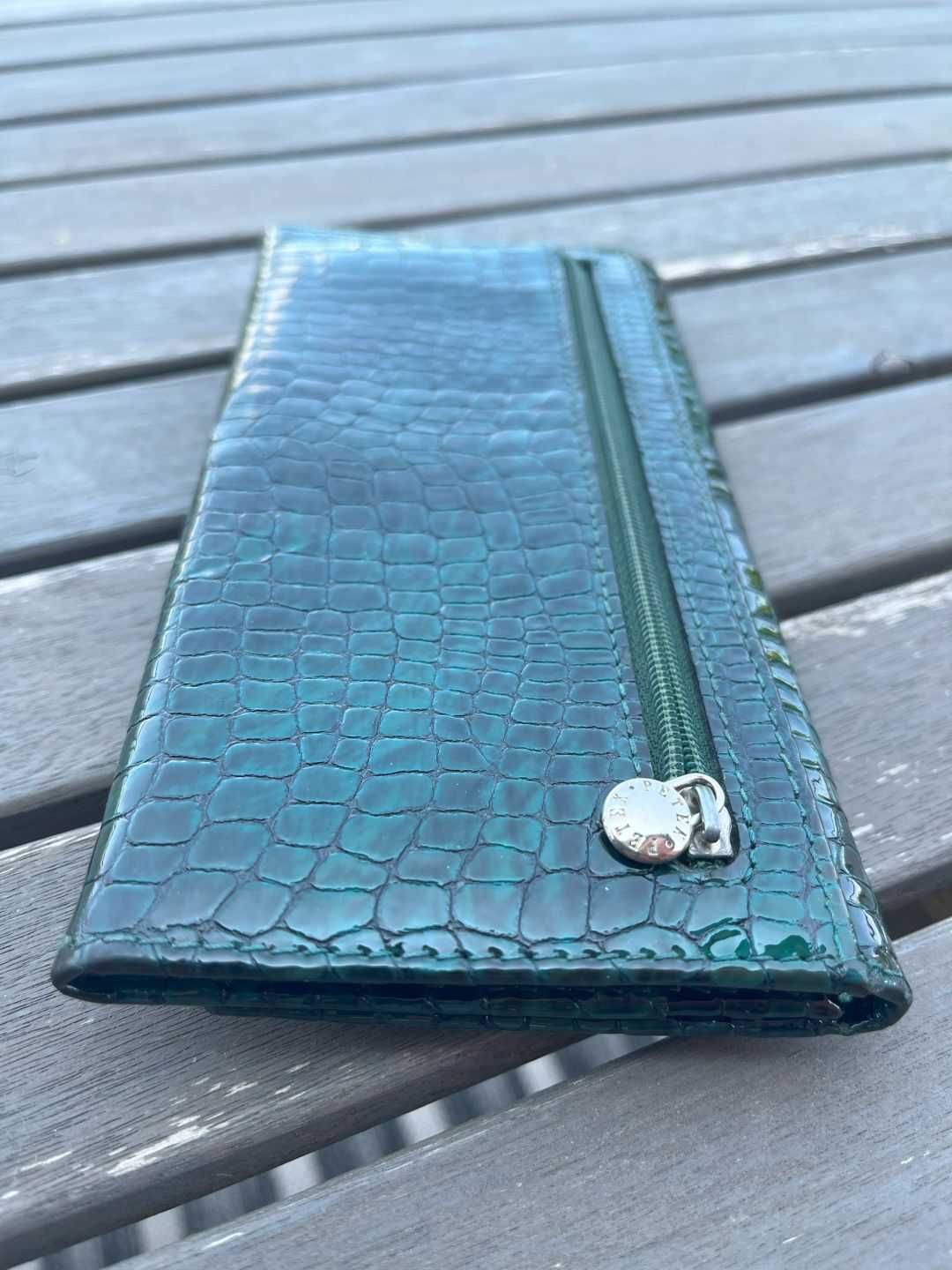 Дамски портфейл PETEK 400 091 09 тъмно зелен лак