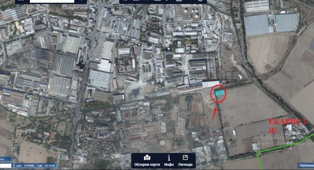 Два парцела:  109.1 и 107.2-м. Вадата - Екарисажа, Стара Загора 68850