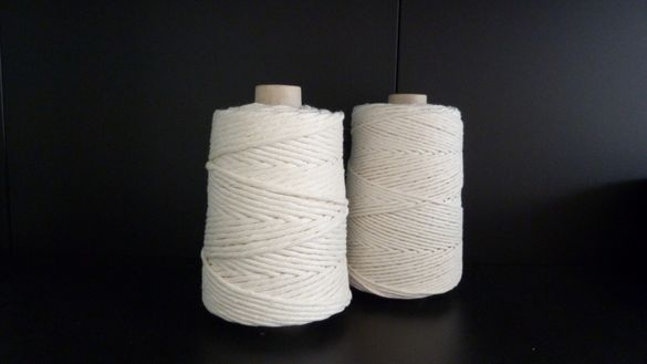 Макраме- Бяло памучно усукано въже 3 мм и 5 мм