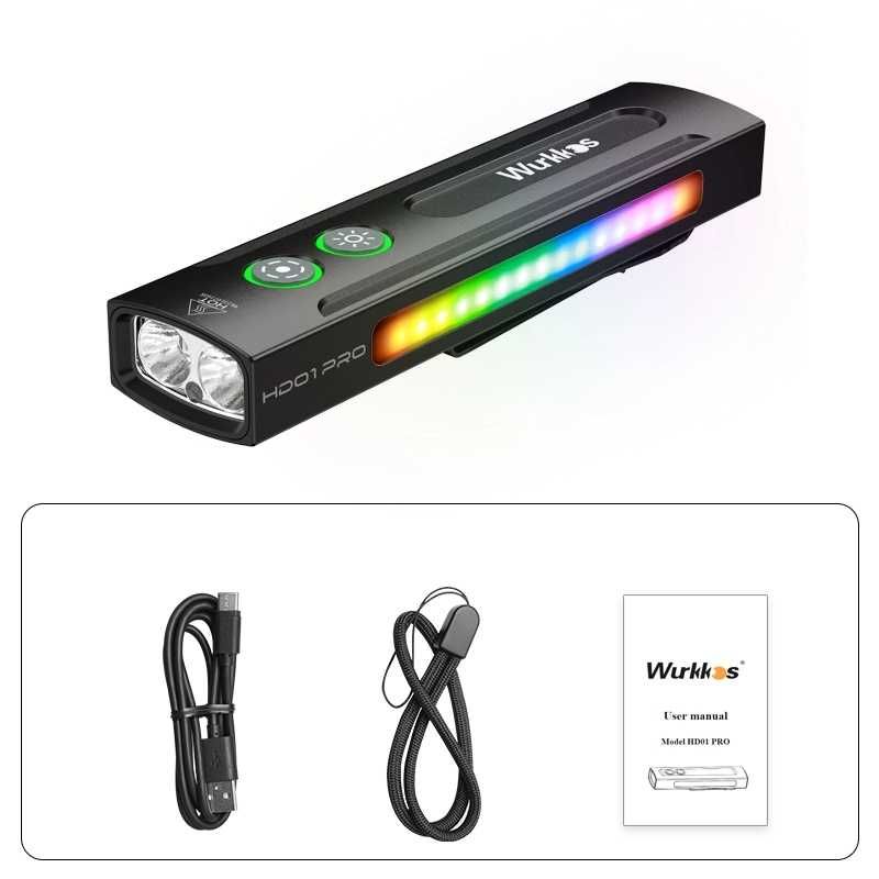 Wurkkos HD01 PRO – incarcare  USB Type-C -Multifunctional