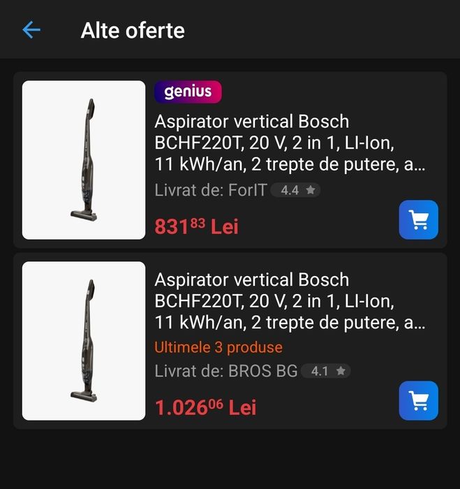 Bosch Aspirator Vertical SIGILAT