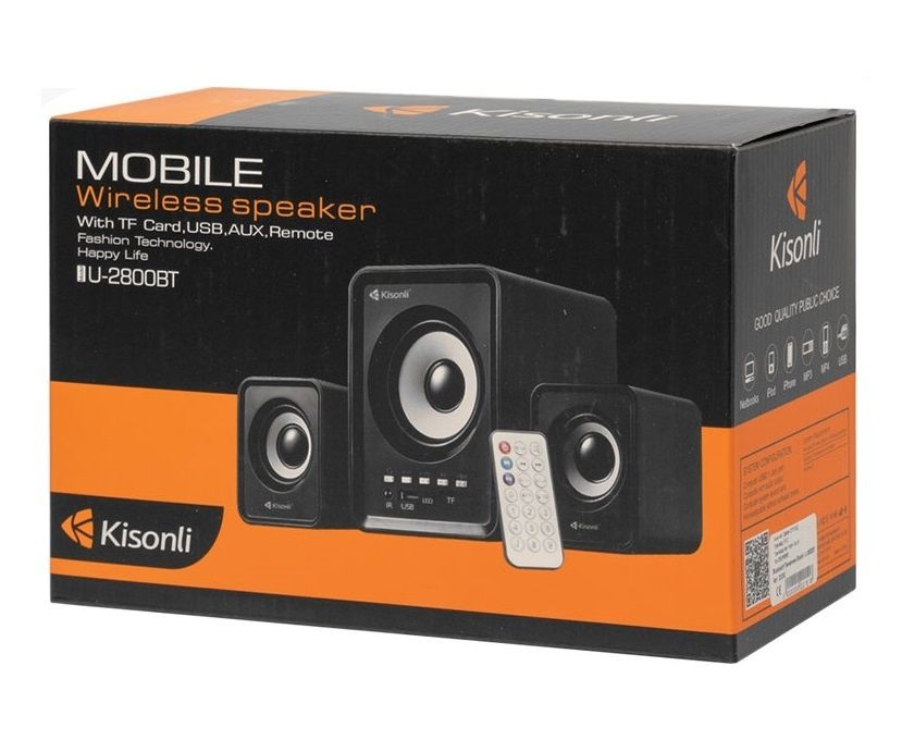 Kisonli U-2800BT Multimedia Wireless USB 2.0 Bluetooth Speaker