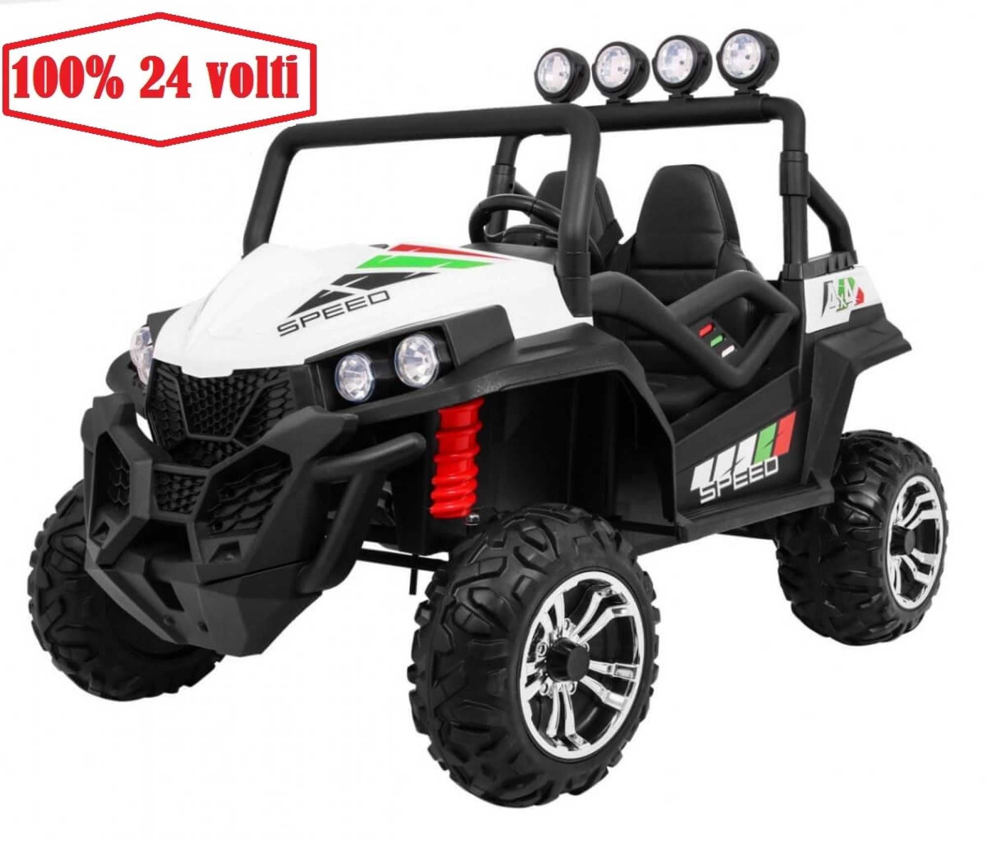 Masinuta electrica copii 2-8 Ani Speed S2588 4x4 2 loc, Roti Moi Alb