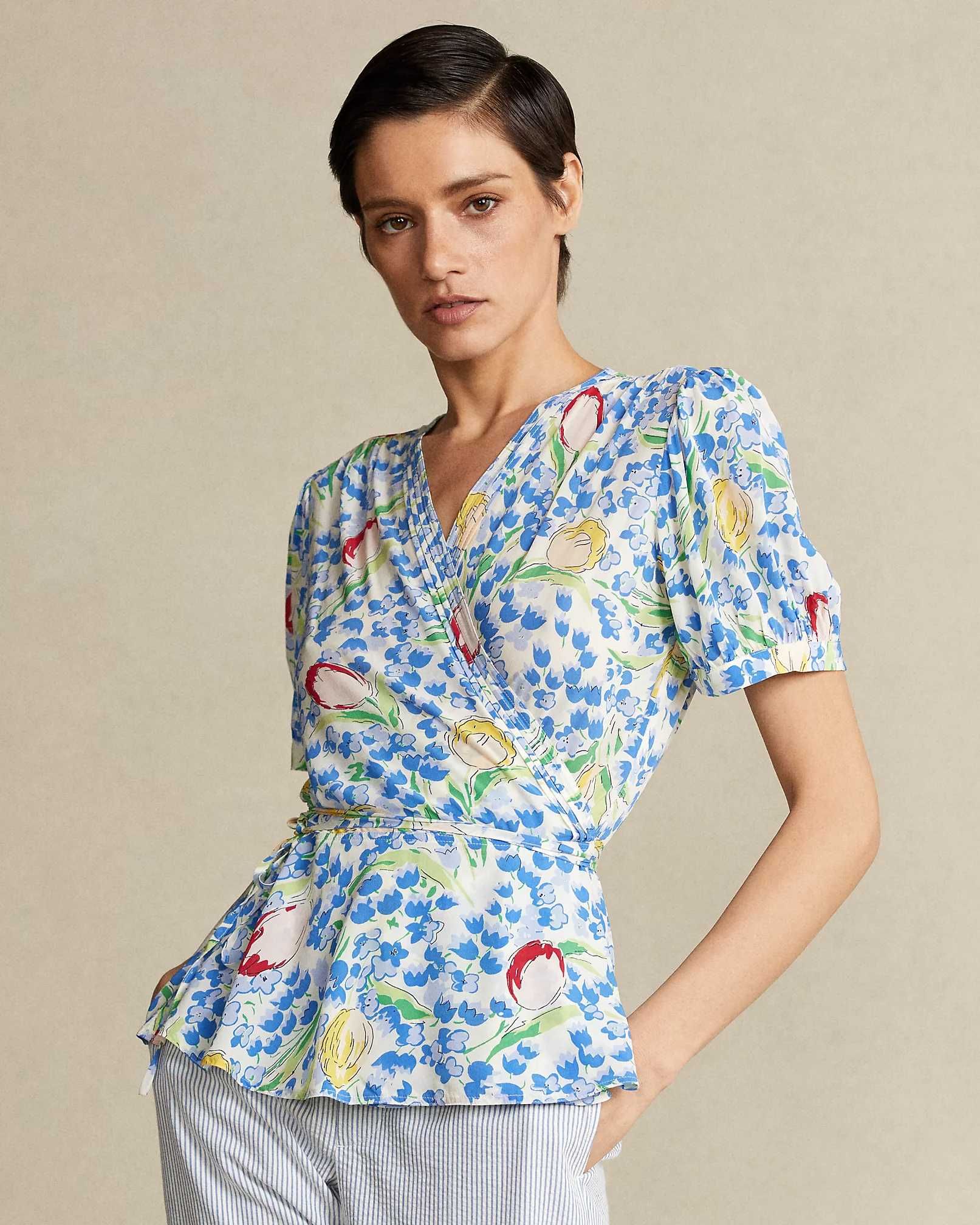 RALPH LAUREN Оригинална дамска флорална блуза размер S