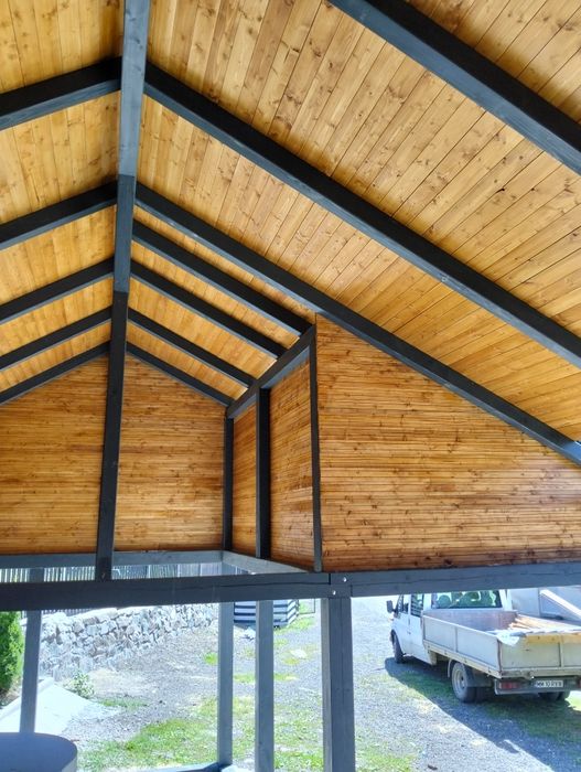 Case pe structura din lemn, căsuțe, cabane, terase pergole foișoare