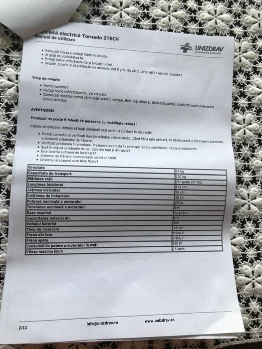Vând bicicleta noua