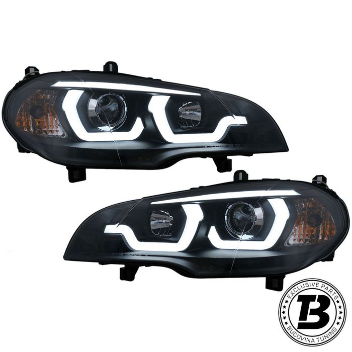 Faruri LED Angel Eyes DRL compatibile cu BMW X5 E70