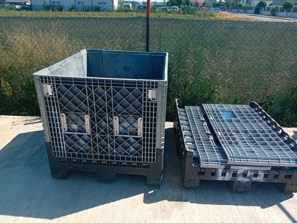 Boxpalet plastic  pliabil  container depozitare