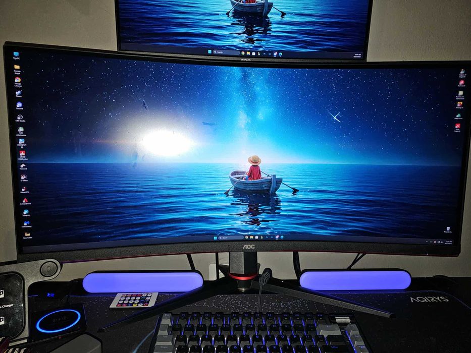 Monitor Gaming curbat LED VA AOC CU34G2XP/BK, 34", WQHD, 180Hz