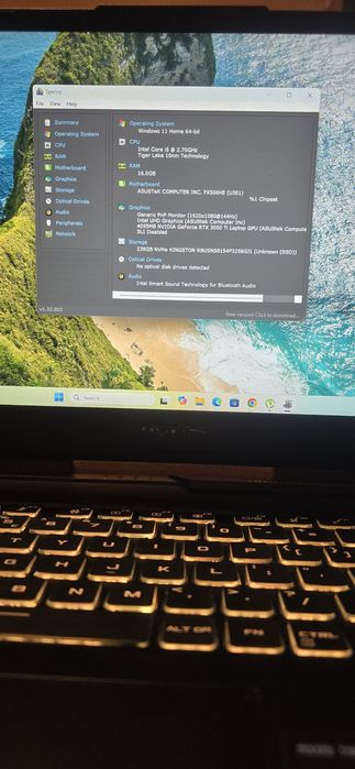 Геймърски Лаптоп ASUS TUF F15 FX506HE; I5 11400, RTX3050TI; 256 SSD;