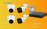 4 штуки камеры видеонаблюдения готовый комплект Hikvision