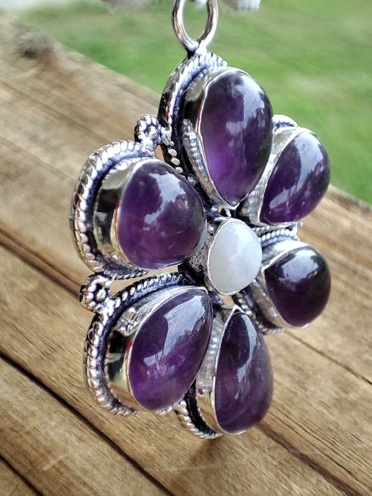 925 Pandantiv argint cu ametist