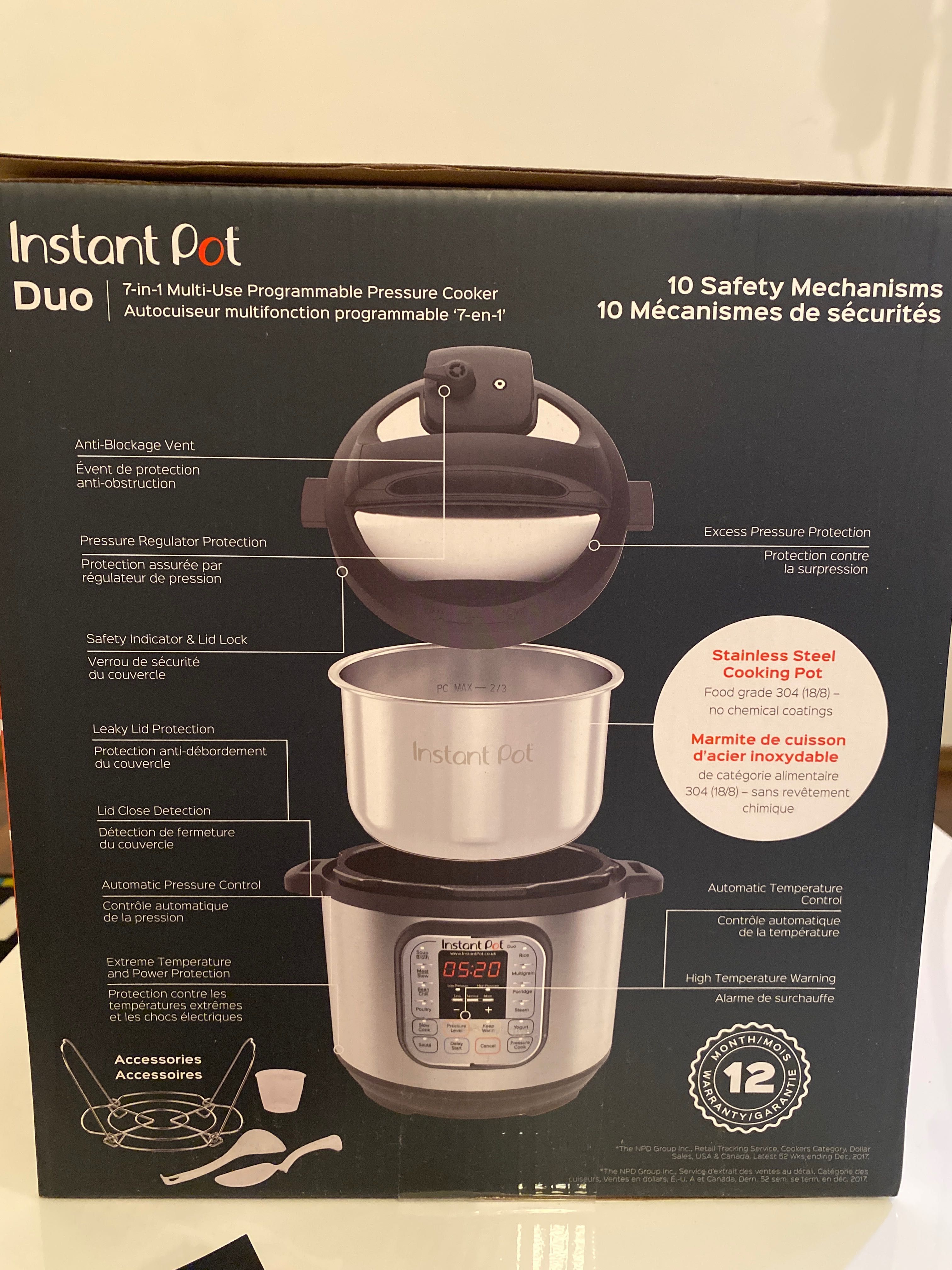 Oala sub presiune electrica Instant Pot DUO 5,7L multicooker inox