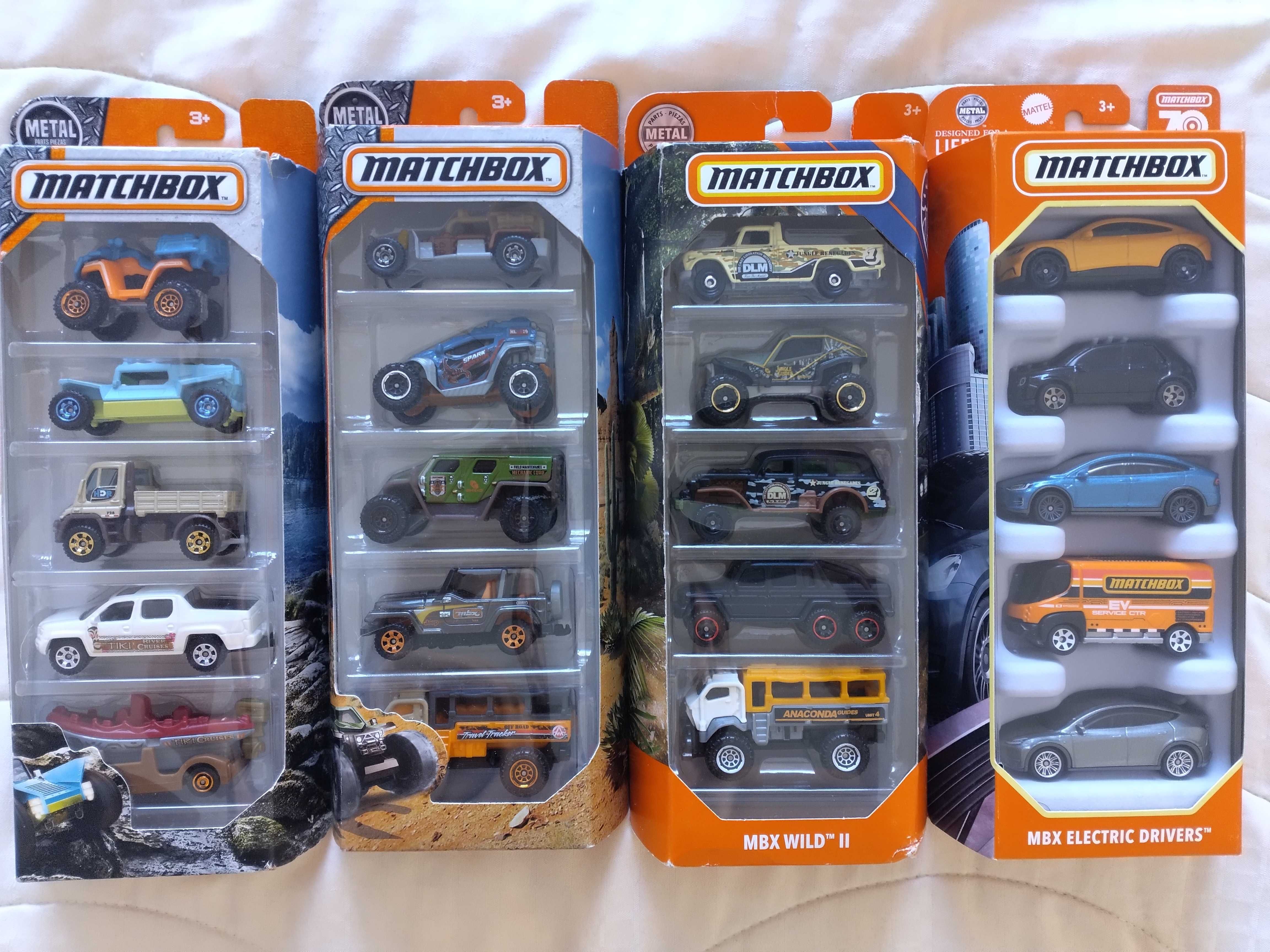 Matchbox 5 pack метални колички от 2016, 2017, 2020 и 2023 г.