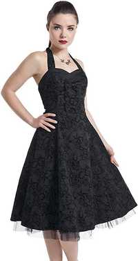 Черна vintage ретро pin-up рокля от Hearts&Roses, EMP