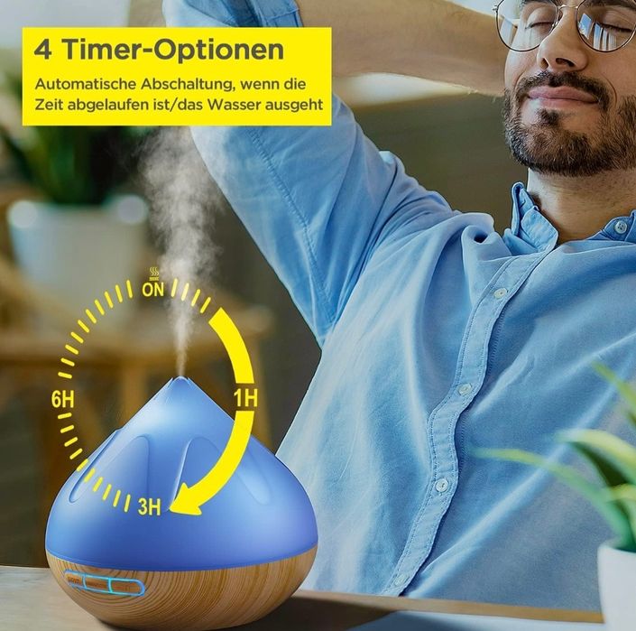 Difuzor aromaterapie /14 culori/8 uleiuri esentiale