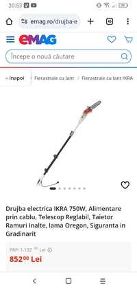 Ferestrău cu lanț telescopic IKRA