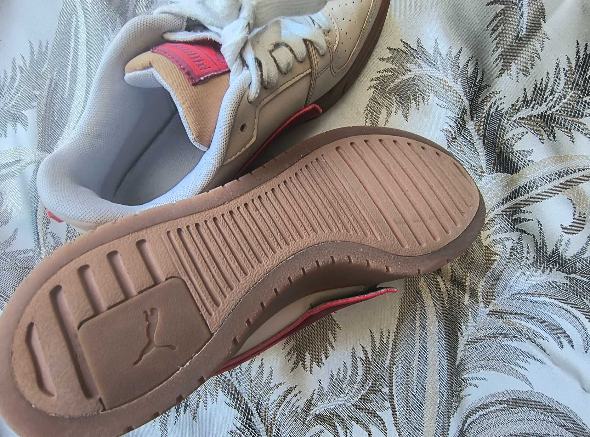 Puma, Спортни обувки CA Pro с контрасти, Бордо, Бял номер 42