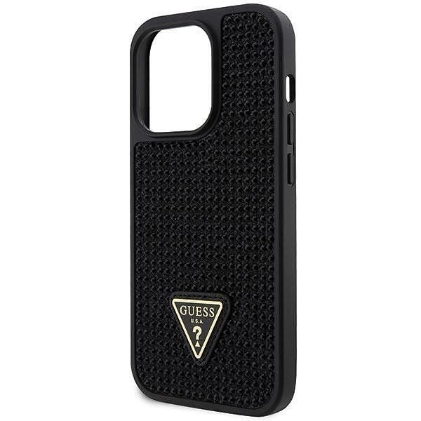 Оригинален кейс guess rhinestone triangle за iphone 14 pro black