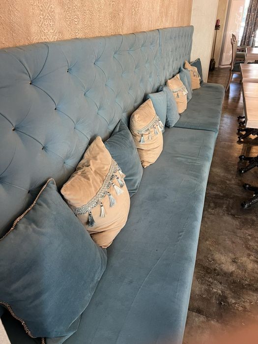 Сепаре дамаска кадифе цвят тюркоаз