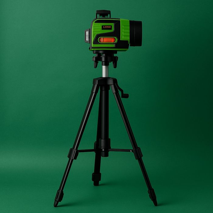 Лазерен нивелир с тринога + подарък малък нивелир
