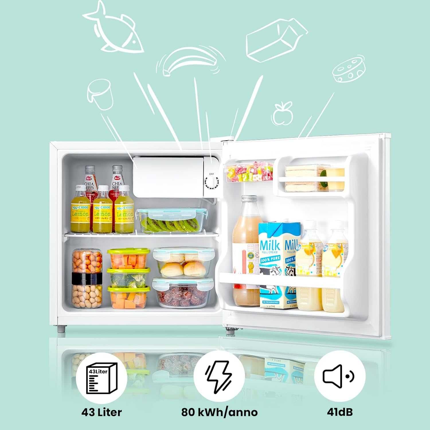 Мини Хладилник с фризер Comfee RCD50WH2E код 2487