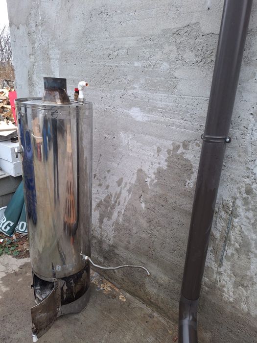 Boiler pe lemne inox