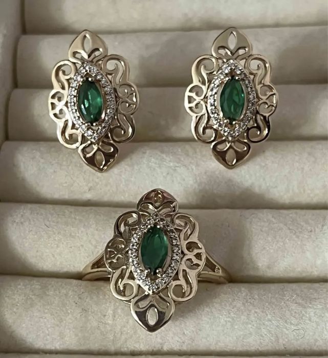 Набор серьги, кольцо