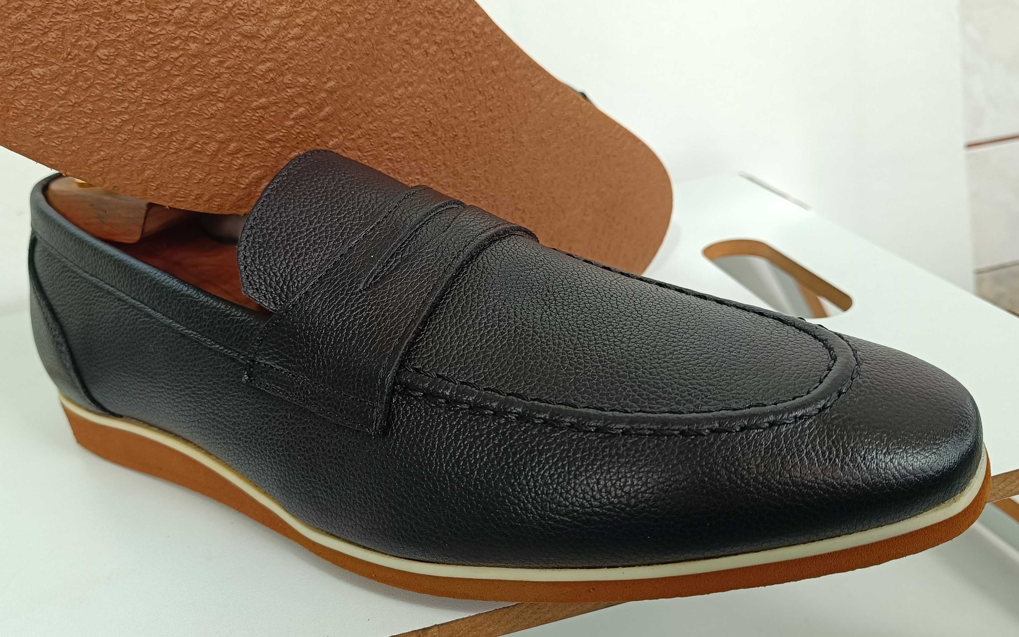 Pantofi loafer casual 44 Amati Regazzi NOI piele naturala moale