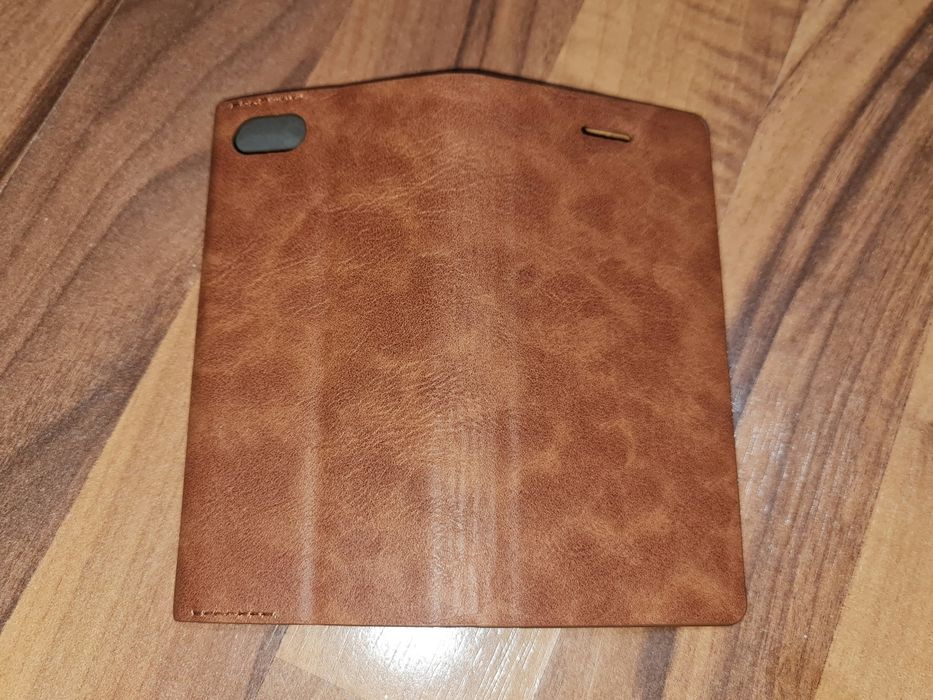 Husa flip piele originala Green Ideas Oxford Case iPhone 7 8 SE 2 SE 3