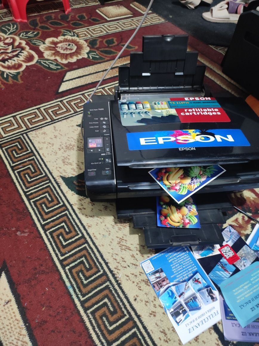 Epson tx 219 trivadnom-kopia skanerli rangli tezkor, dyuzi 100 %